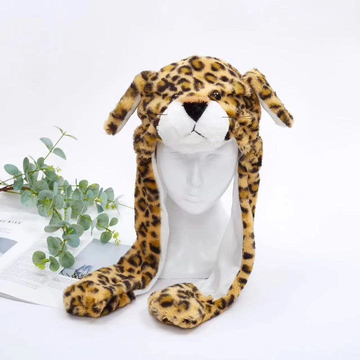 Stijlvolle unisex pluche muts met handige bewegende oren