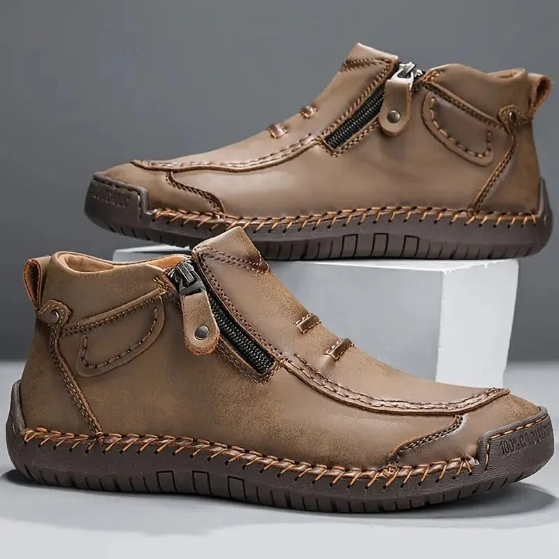 Stijlvolle dagelijkse schoenen: unisex enkellaarzen met zijrits, orthopedisch en antislip voor elke dag.