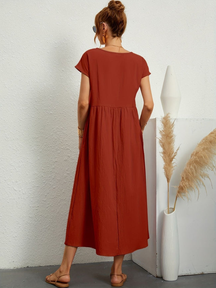Lichte zomermidijurk voor dames in een comfortabele casual stijl