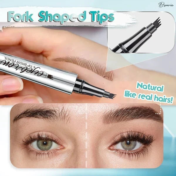 Afbeelding van het microblading-effect met voor- en naresultaten op wenkbrauwen