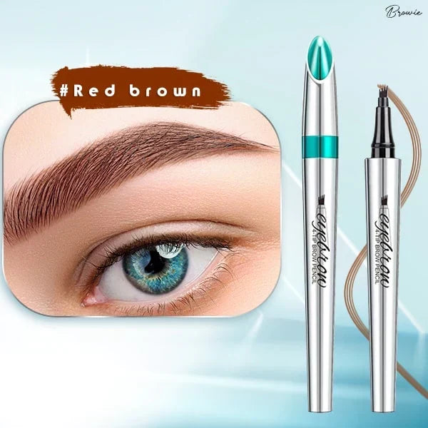 Close-up van de 4-punts applicator van de microblading wenkbrauwpen voor realistische haartjes