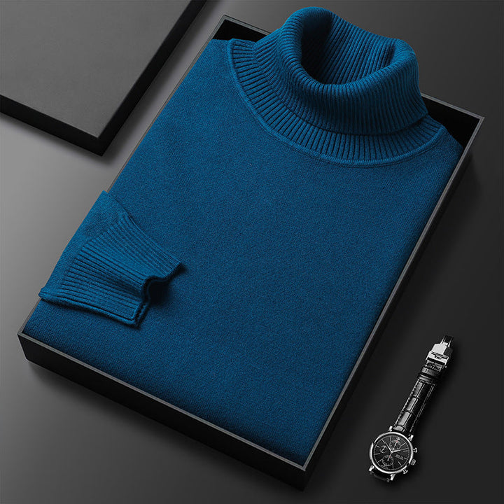Zachte heren luxe coltrui van hoogwaardige stof, ultiem comfort voor moderne mannen kleding.
