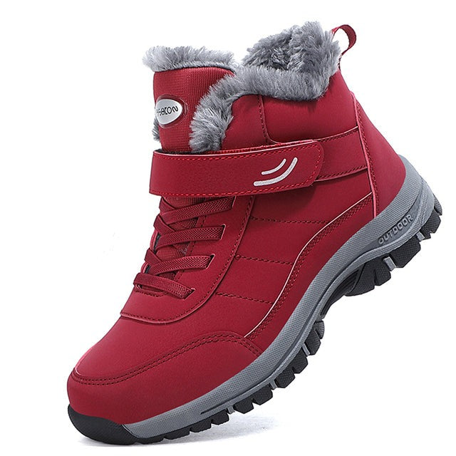 Robuuste heren sneeuwlaarzen, waterdicht en antislip. Perfecte winterkleding voor warmte en bescherming.