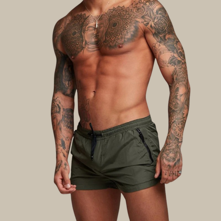 Comfortabele stretch zwemkleding voor mannen, sneldrogend en perfect voor een dagje strand of zwemmen.