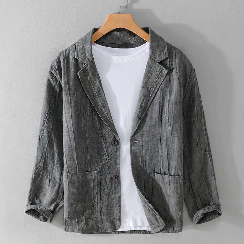 Moderne heren blazer, veelzijdig en stijlvol, voor zowel casual zomerse dagen als elegante herfst avonden.
