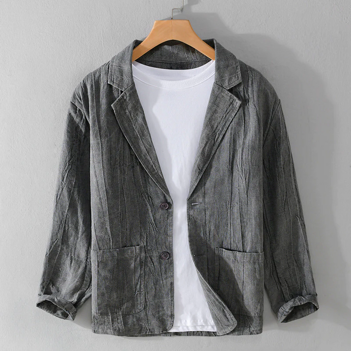 Moderne heren blazer, veelzijdig en stijlvol, voor zowel casual zomerse dagen als elegante herfst avonden.