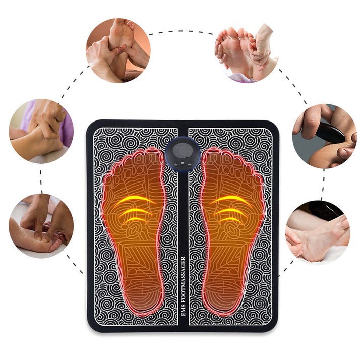 EMS technologie in dit voetmassageapparaat bevordert bloedcirculatie en biedt effectieve pijnverlichting.