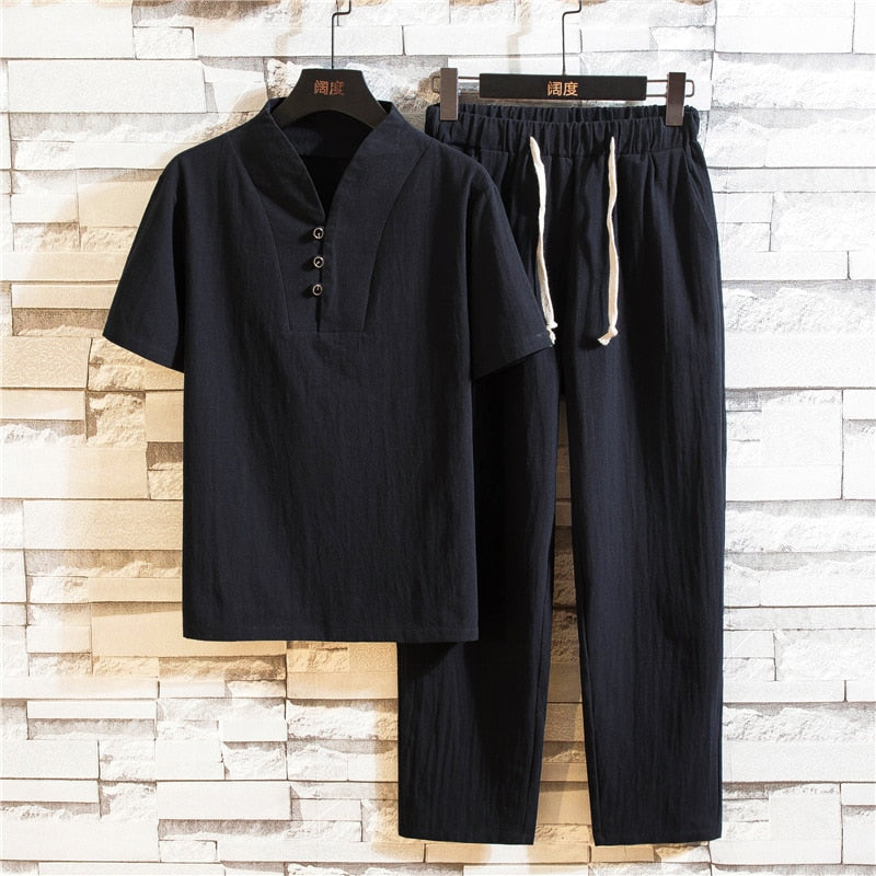 Complete heren zomer outfit: stijlvol en ademend, ideaal voor warme dagen en ontspannen gelegenheden.