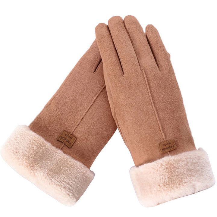 Warme dames winterhandschoenen, furry, touchscreen-vriendelijk en waterafstotend.
