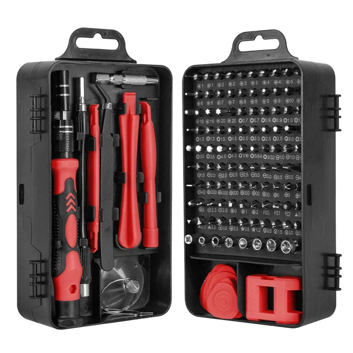115-delige precisie schroevendraaierset ProFix, ideaal voor elektronica & fijne mechanica reparaties.