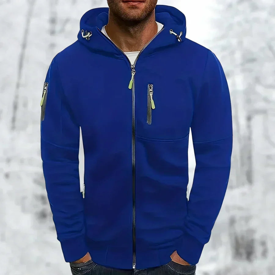 MetroFlex herenhoodie met ritssluiting; comfortabel sweatshirt voor dagelijks casual gebruik.