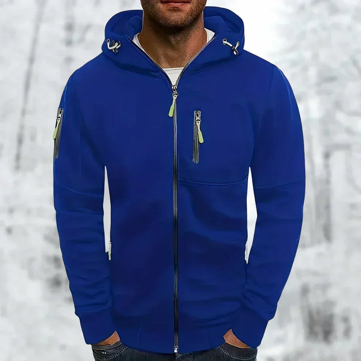 MetroFlex herenhoodie met ritssluiting; comfortabel sweatshirt voor dagelijks casual gebruik.