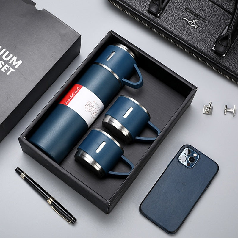 Stijlvolle unisex thermoskan; optimale isolatie voor koffie of thee onderweg.