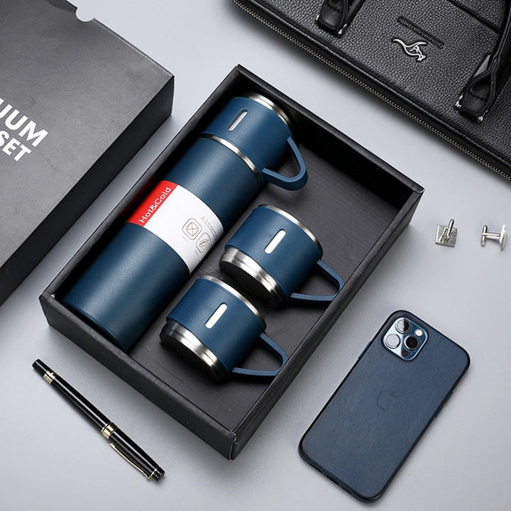 Stijlvolle unisex thermoskan; optimale isolatie voor koffie of thee onderweg.