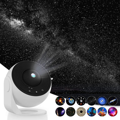 Galaxy sterrenhemel projector nachtlamp met 13-in-1 thema's, ideaal voor kinderkamer of sfeervolle ontspanning.
