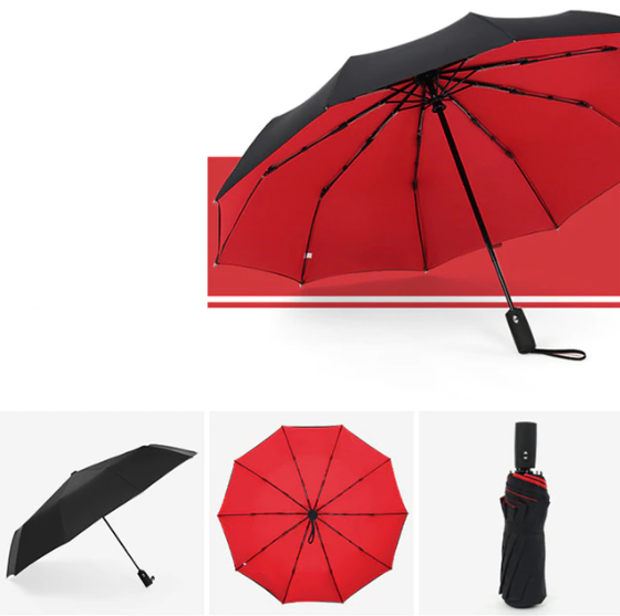 Reisvriendelijke winddichte stormparaplu, compact en lichtgewicht voor onderweg. Ideaal voor reizen.