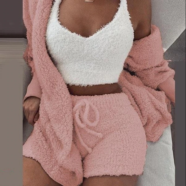 Modieuze oranje loungewear outfit voor dames met een trendy uitstraling