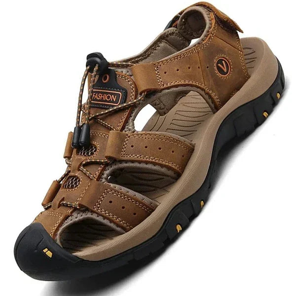 Bruine heren wandelsandalen met stevige zool en flexibel design