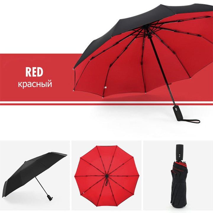 Robuuste unisex stormparaplu; wind- en waterdicht. Comfortabel handvat voor optimale grip.