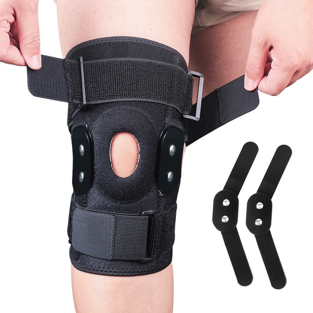 Zijaanzicht van de ergonomische pasvorm van de ComfortKnee kniebrace.