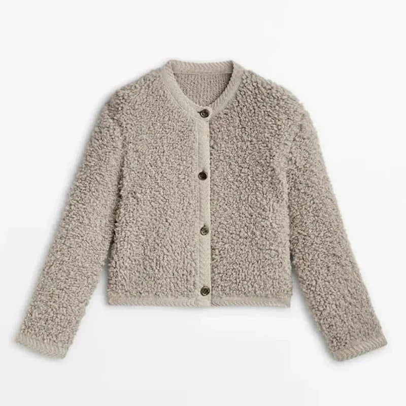 Trendy Dames Overshirt in Teddy-Stijl