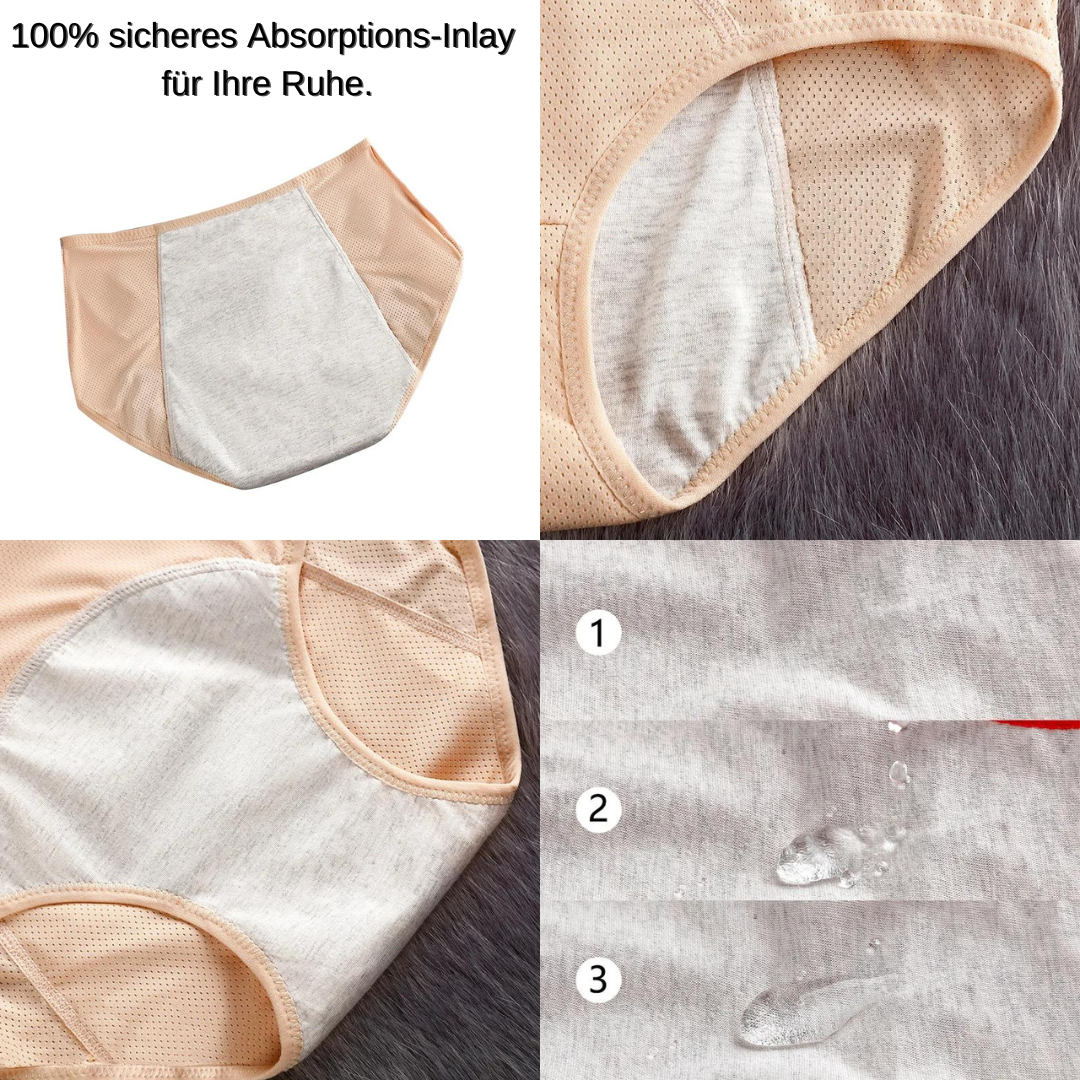 Zachte stof Aurora ComfortSlip: Lekvrije damesondergoed. Ademend en comfortabel voor optimale hygiëne en discretie.