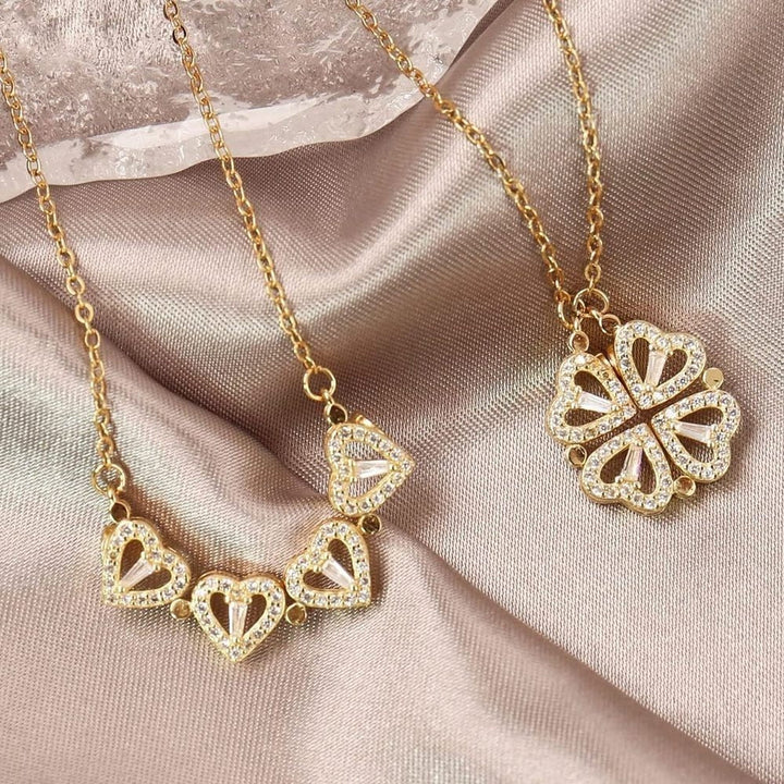 Tijdloos design van hart en klaver ketting
