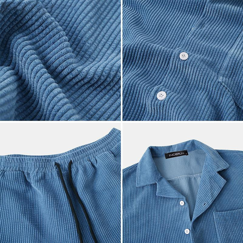Luchtige heren tweedelige combiset, perfect voor zomer comfort. Deze moderne outfit is stijlvol, casual en sportief.