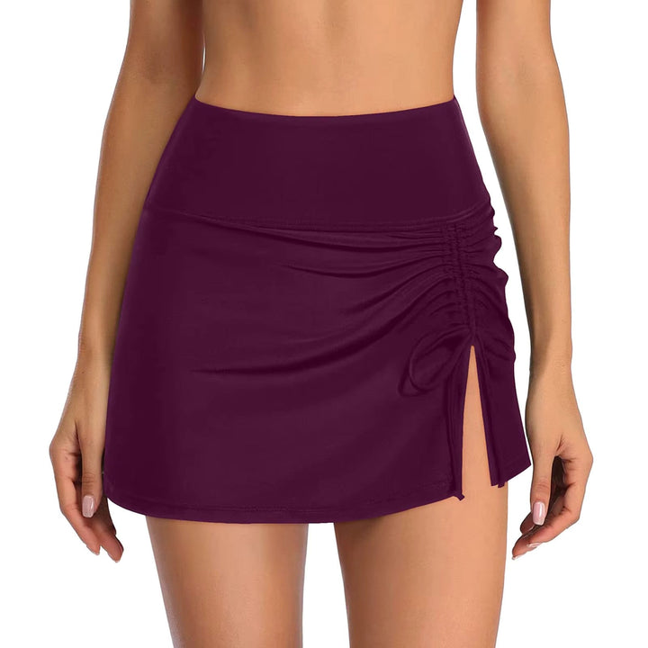 Achteraanzicht van de Hoymans dames zwemshorts, comfortabele pasvorm voor de zomerse badmode.