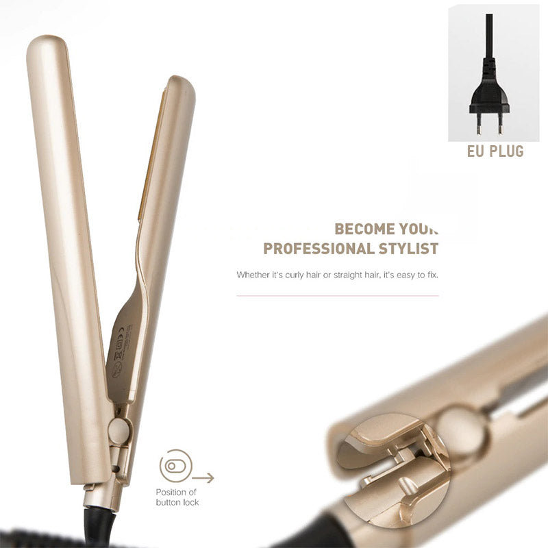 Innovatieve 2-in-1 haarstyler: krultang & stijltang voor professionele haarstyling thuis. Dames beauty tool.