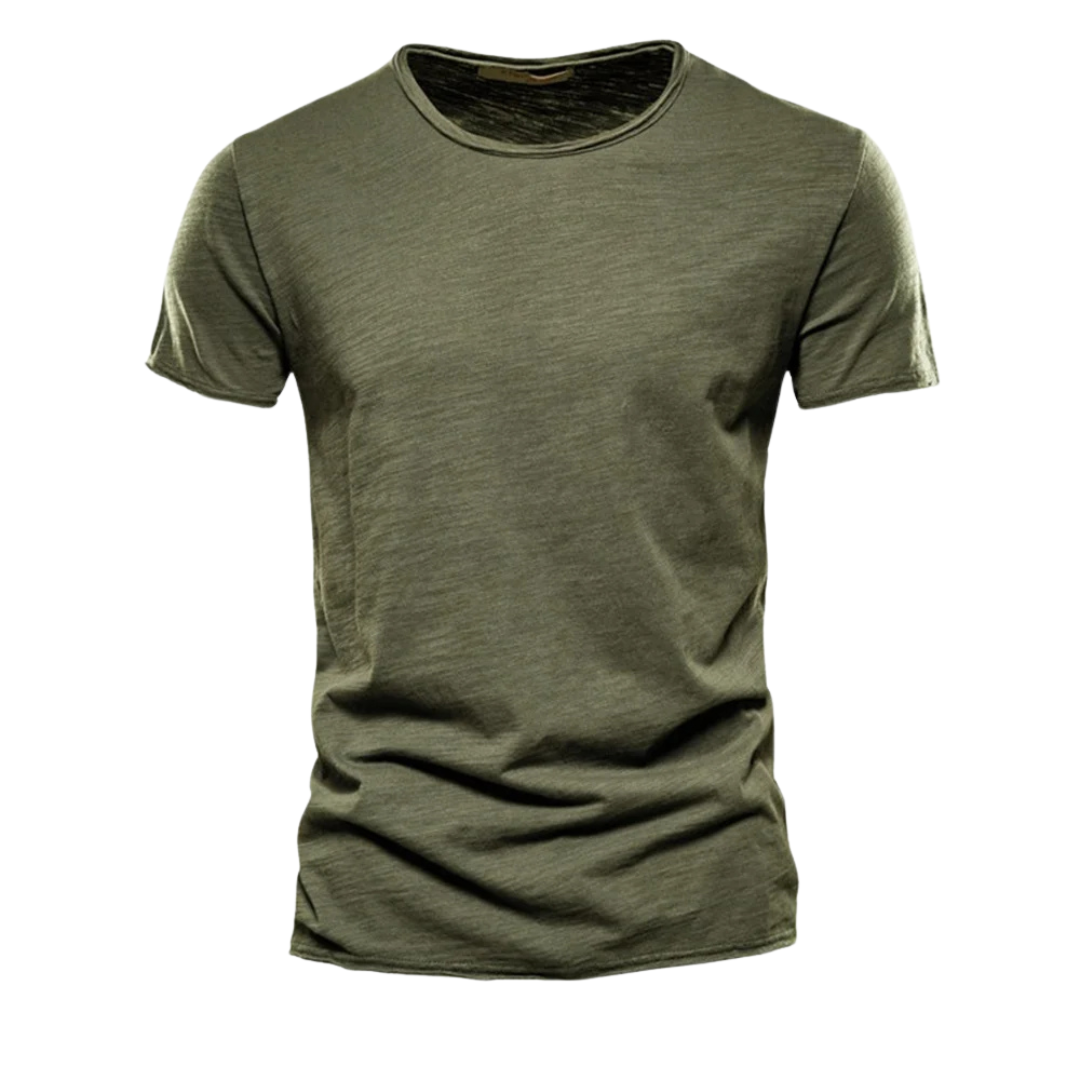 Zwart heren T-shirt, klassiek en veelzijdig, comfortabele snit, perfecte basislaag.