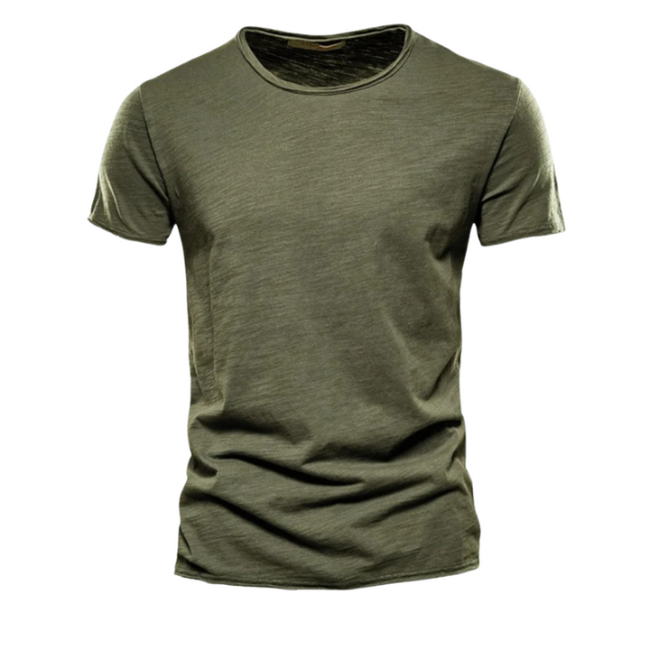 Zwart heren T-shirt, klassiek en veelzijdig, comfortabele snit, perfecte basislaag.