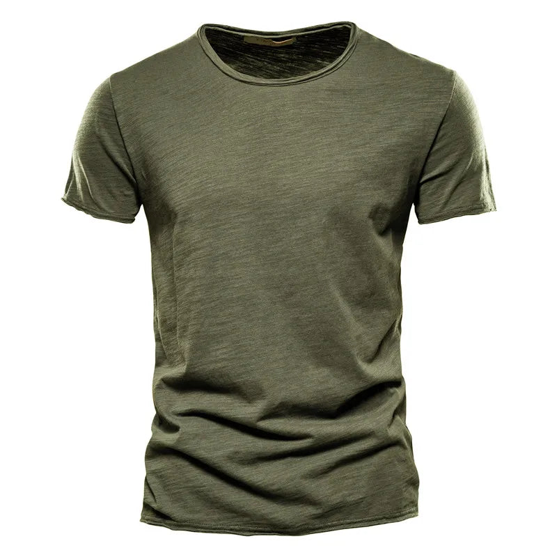 Bruin heren T-shirt, aardetint, comfortabel draagcomfort, duurzame kwaliteit.