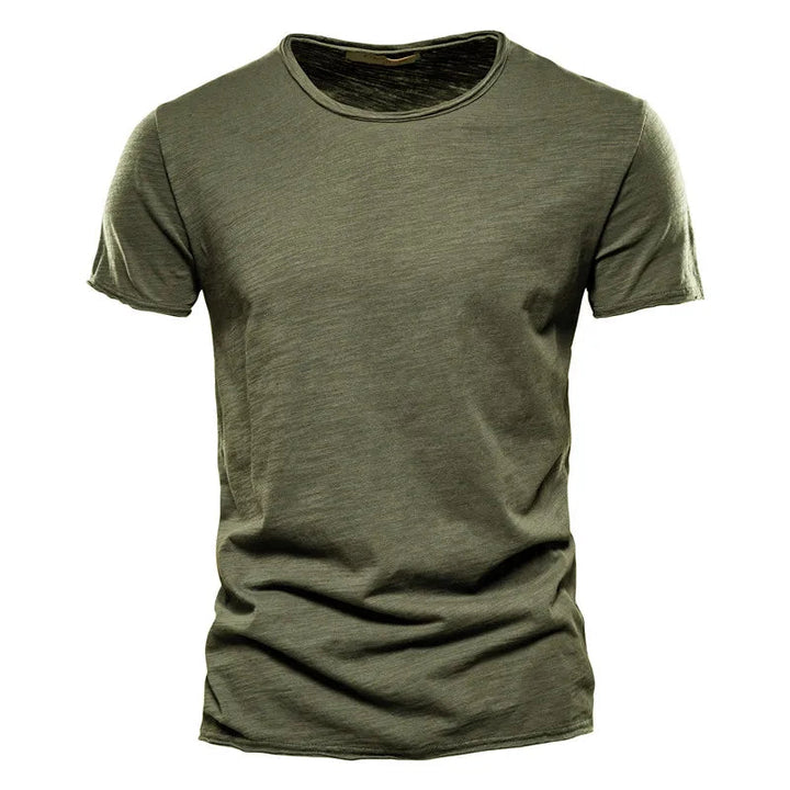 Bruin heren T-shirt, aardetint, comfortabel draagcomfort, duurzame kwaliteit.