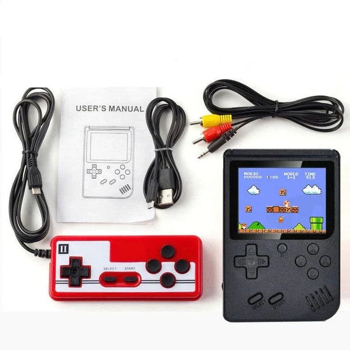 Geef nostalgie cadeau! Draagbare retro gaming console met 400 klassieke videospellen voor uren plezier.
