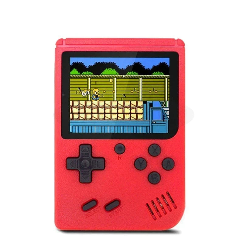 Draagbare retro gaming console met 400 klassieke videospellen, ideaal voor nostalgisch speelplezier.
