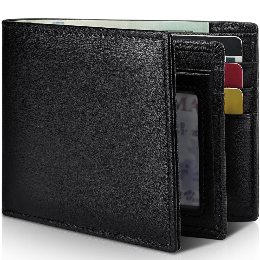 Luxe heren portemonnee bifold model met RFID bescherming detail