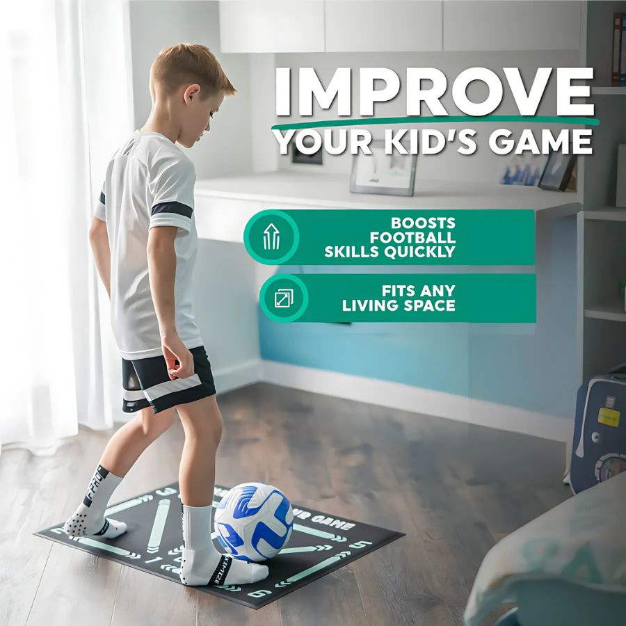 Voetbal trainingsmat voor kinderen voor het verbeteren van balcontrole