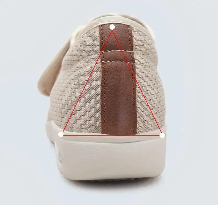 Flexibele beige comfort schoenen met antislip zool voor extra steun