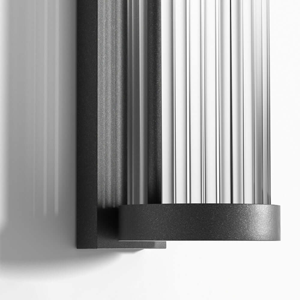 Moderne Buitenlamp Cilindrisch Metaal & Glas