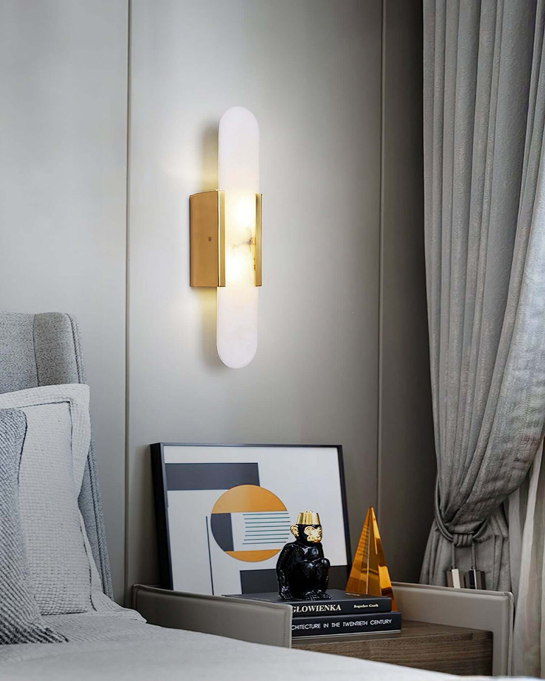 Moderne Wandlamp - Albast & Metaal