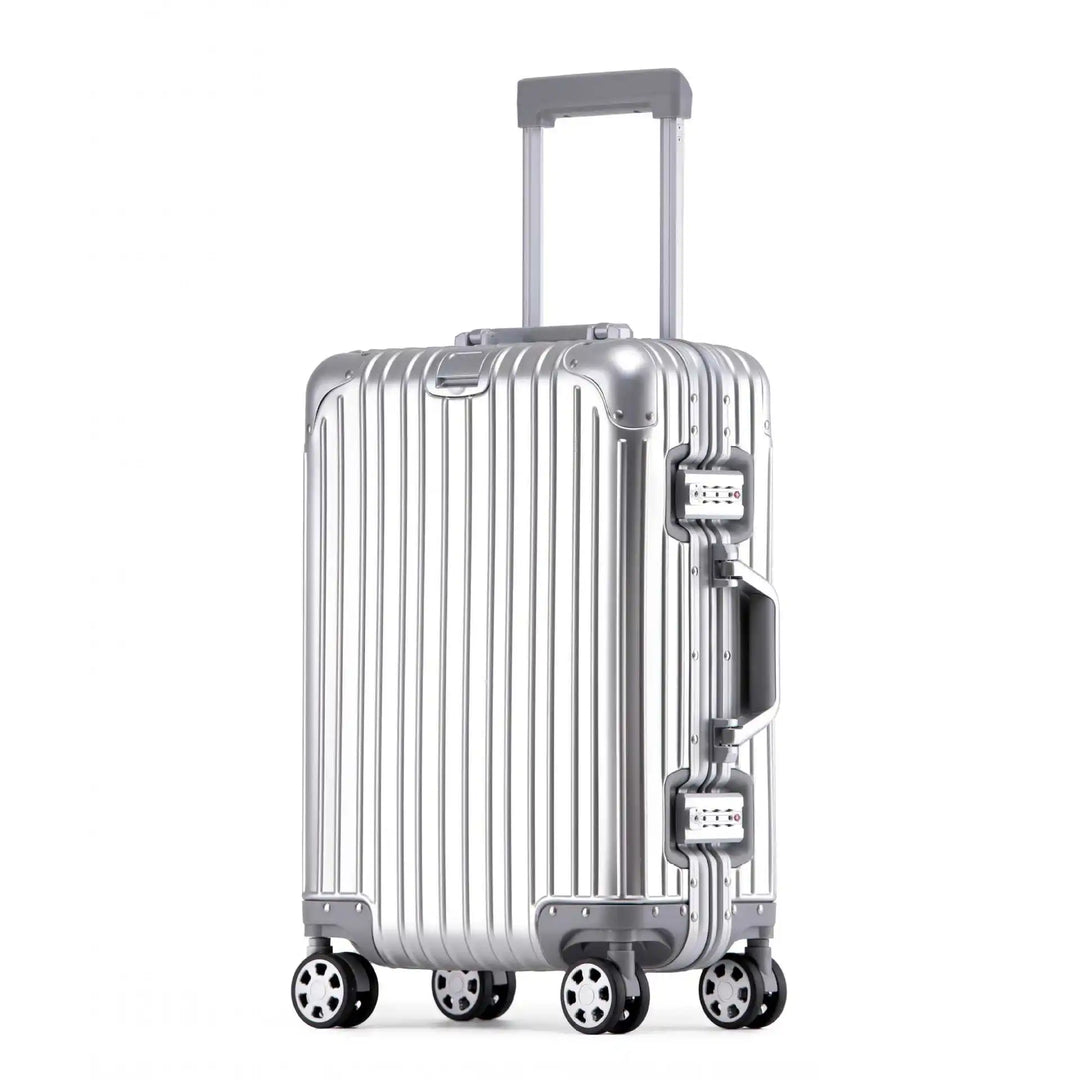 Krasbestendige aluminium reiskoffer, hardshell bagage met TSA-slot en spinnerwielen, lichtgewicht.