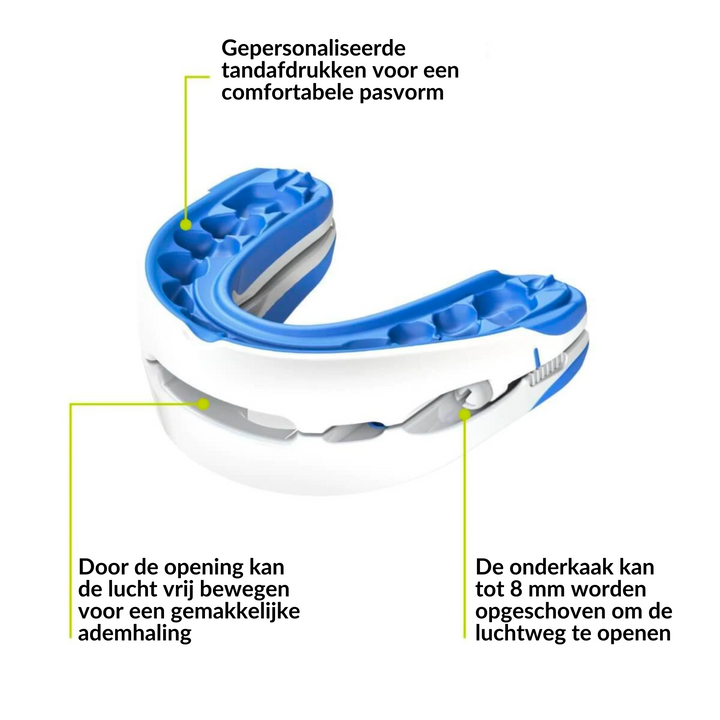 Anti-Snurk Beugel voor snurkpreventie, gemaakt van zacht hypoallergeen materiaal, biedt comfort en bevordert betere nachtrust