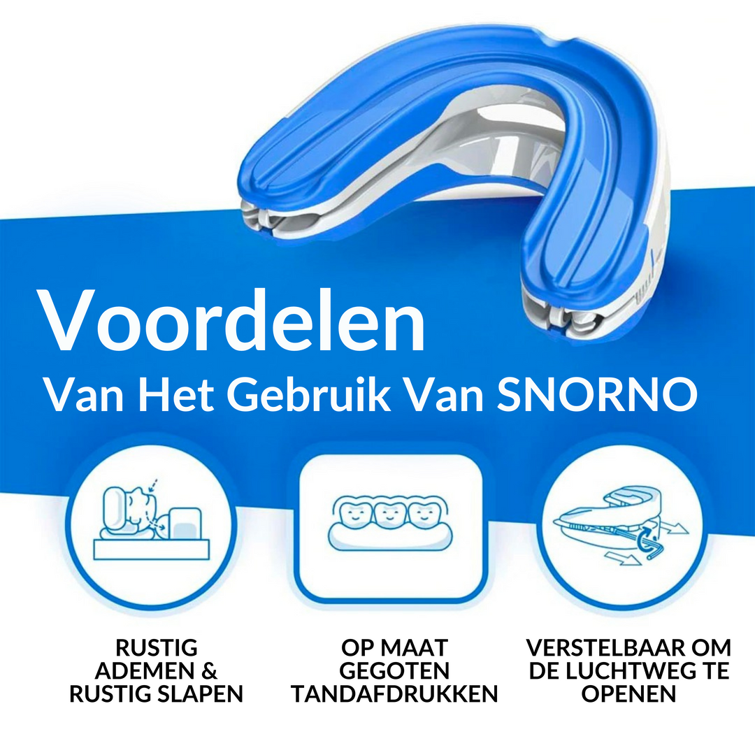 Anti-Snurk Beugel voor snurkpreventie, gemaakt van zacht hypoallergeen materiaal, biedt comfort en bevordert betere nachtrust