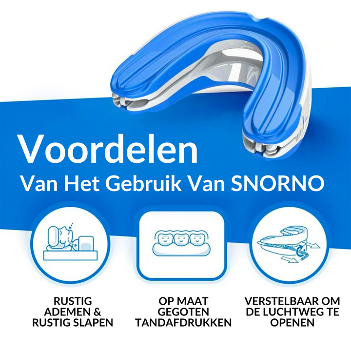 Anti-Snurk Beugel voor snurkpreventie, gemaakt van zacht hypoallergeen materiaal, biedt comfort en bevordert betere nachtrust