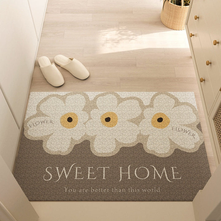 "Antislip en wasbare deurmat CleanStep voor entree, beige met PVC textuur, comfort en functionaliteit voor binnen en buiten"