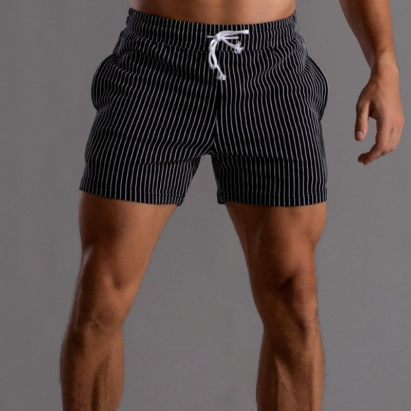 Heren Arno super-stretch fitness shorts in actie, comfortabele sportkleding