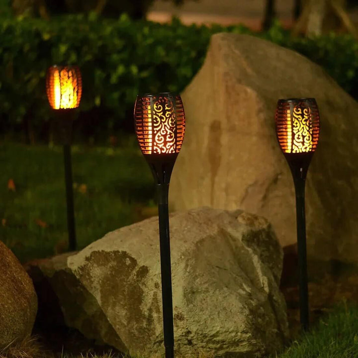 2x Zonne-Tuinlantaarns - Sfeervolle Buitenverlichting