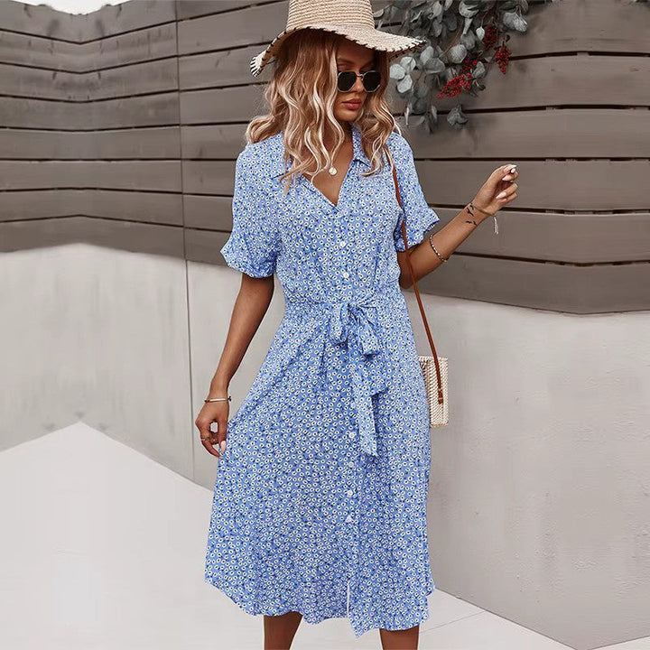 "Boho maxi-jurk met kleurrijke bloemenprint, luchtige stof, perfecte zomerkeuze voor zonnige dagen, bohemian stijl."