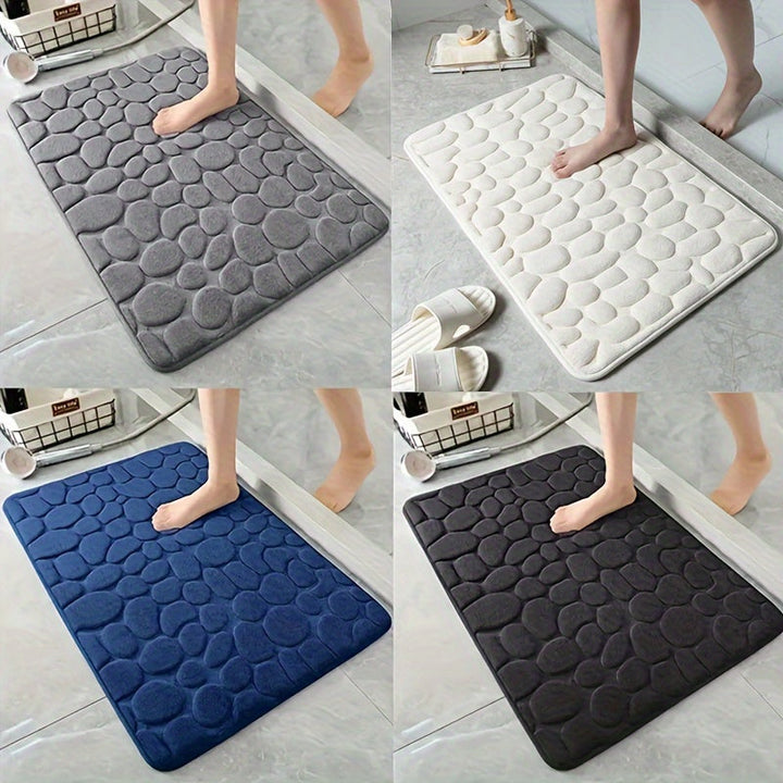 Ultrazachte antislip badmat voor veilige badkamer. Absorberende polyester vloermat houdt voeten droog en comfortabel.